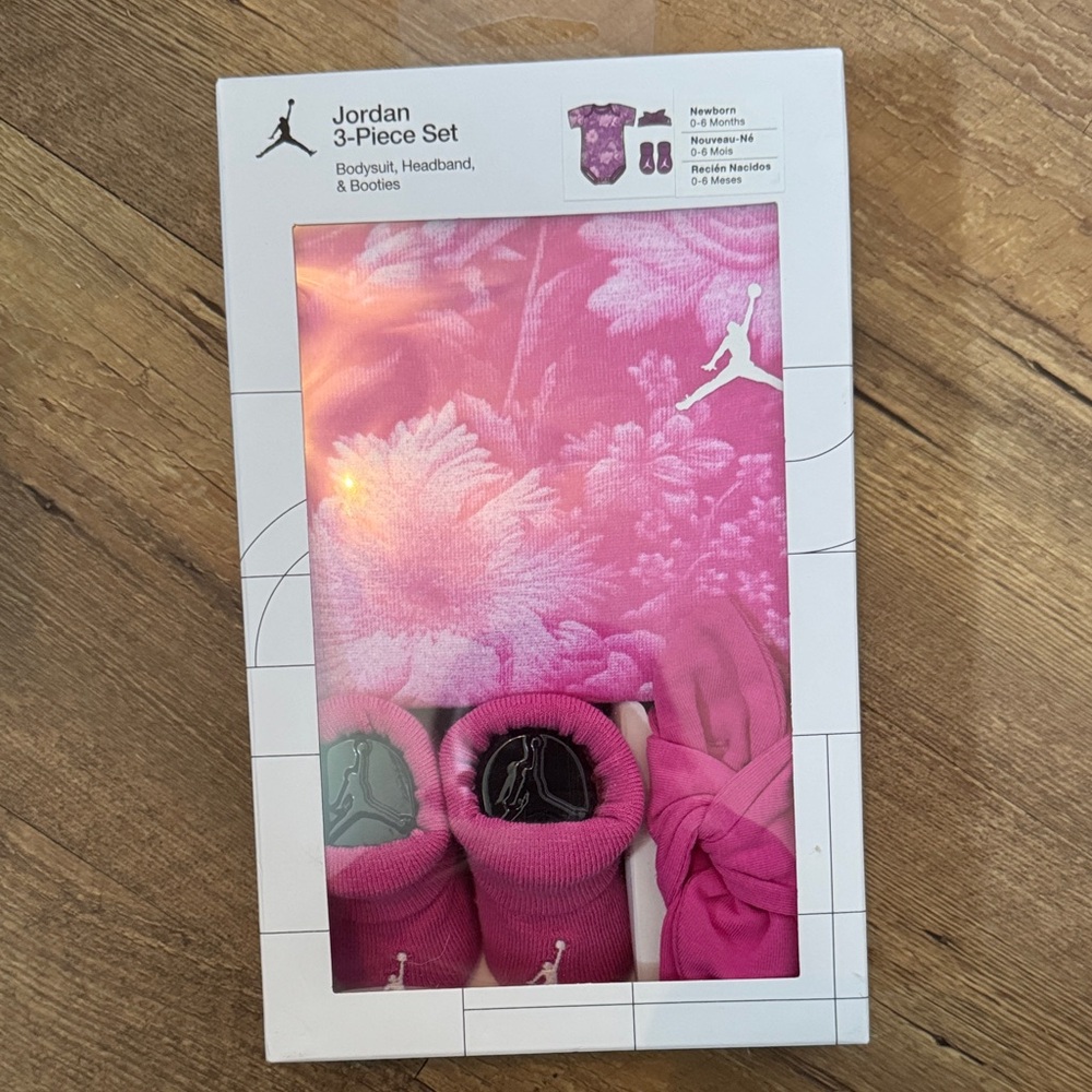 Jordan Pink Baby Apparel Set